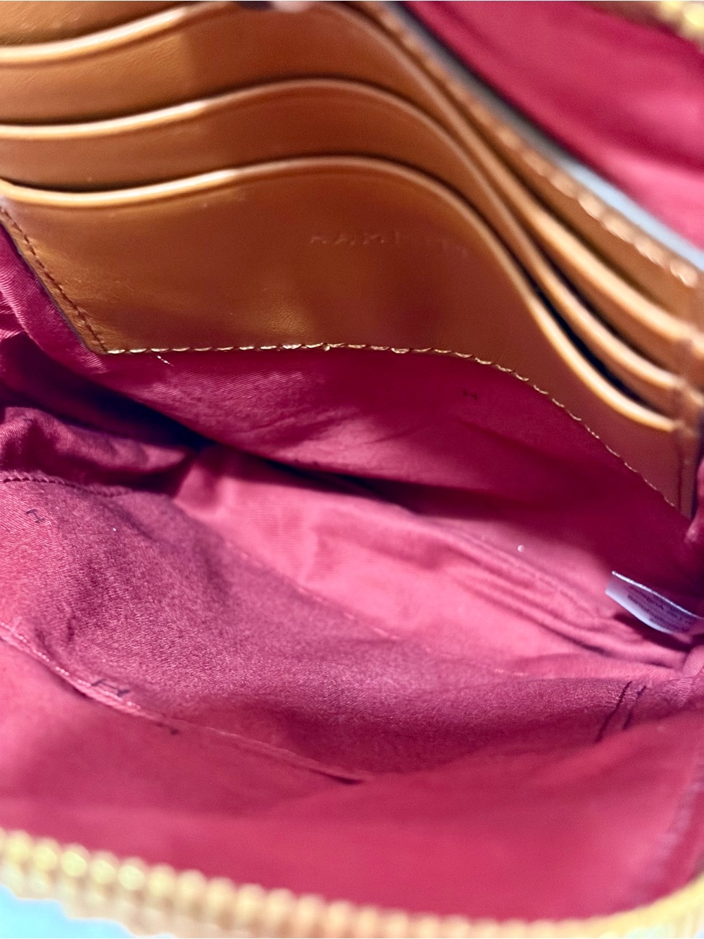 Hammitt VIP Mobile Crossbody Bag In Cocoa Raffia With Shiny Gold Hardware NWOT - Picture 15 of 15
